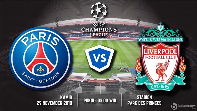 Liga Champions: Laga Panas PSG vs Liverpool di Parc des Princess